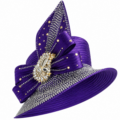 Lily And Taylor 4154-PU Church Hat