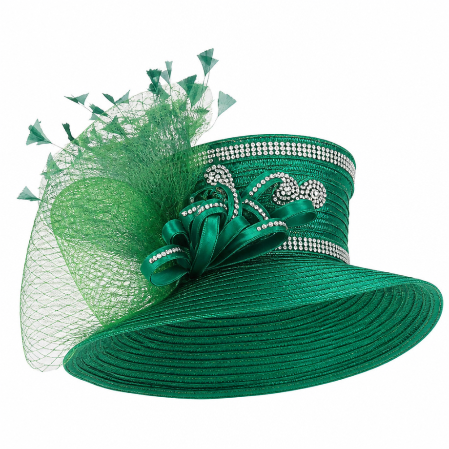 Giovanna D2463-GRN-H Church Hat