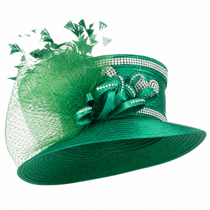 Giovanna D1529-EMR-H Church Hat