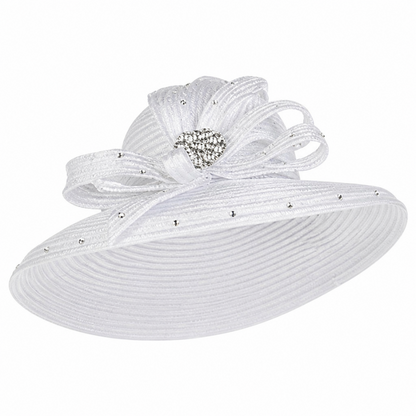 Giovanna S0736-WHT-H Church Hat