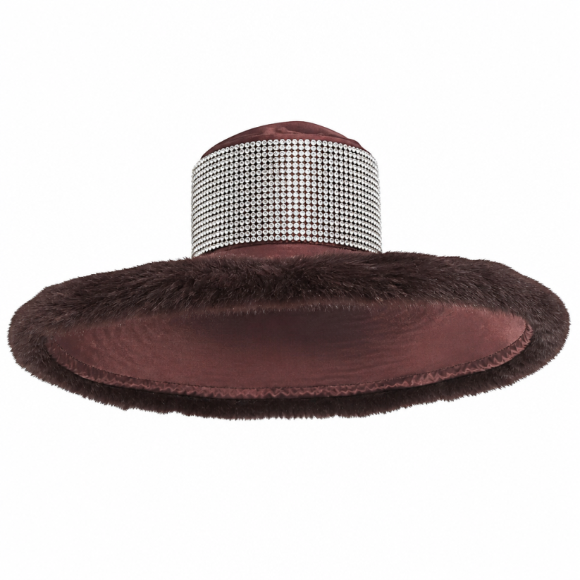 Donna Vinci 12240-BRN-H Church Hat