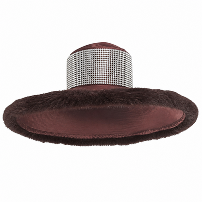 Donna Vinci 12240-BRN-H Church Hat