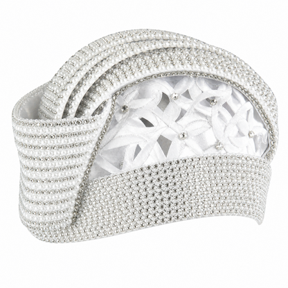 Lily And Taylor 4925-WHT-QS Church Hat