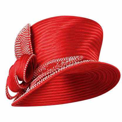 Lily H356-RED Church Hat