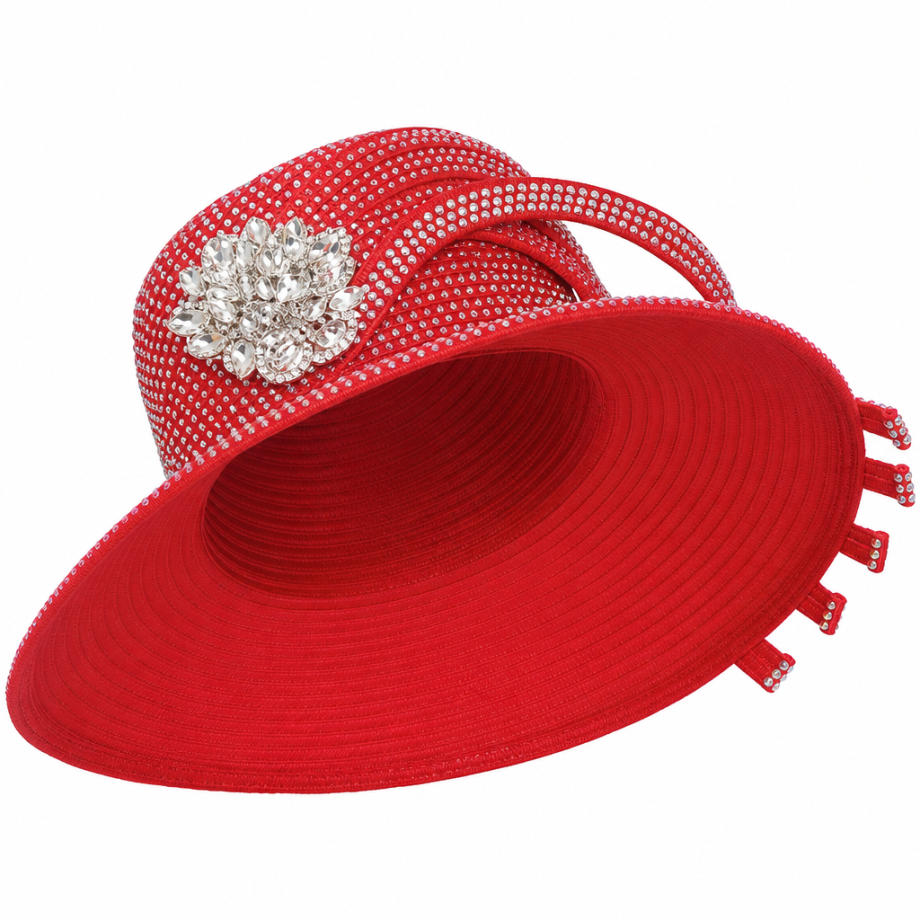 Lily And Taylor H278-RED Church Hat
