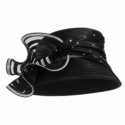 Giovanna S0722-BLK Church Hat