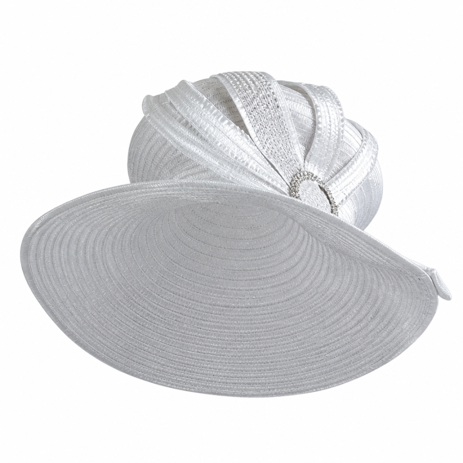 Lily And Taylor 4471-WHT Church Hat