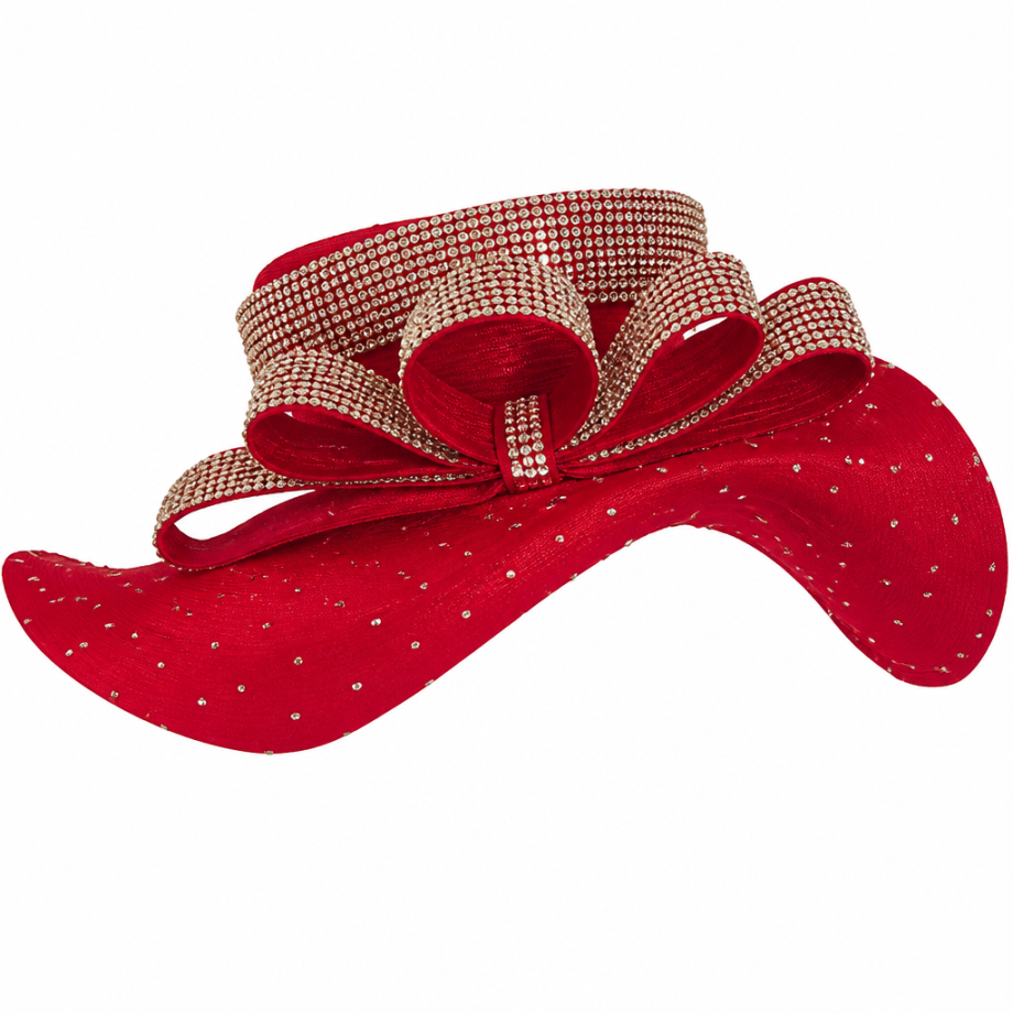 Donna Vinci 13475-RED-H Church Hat