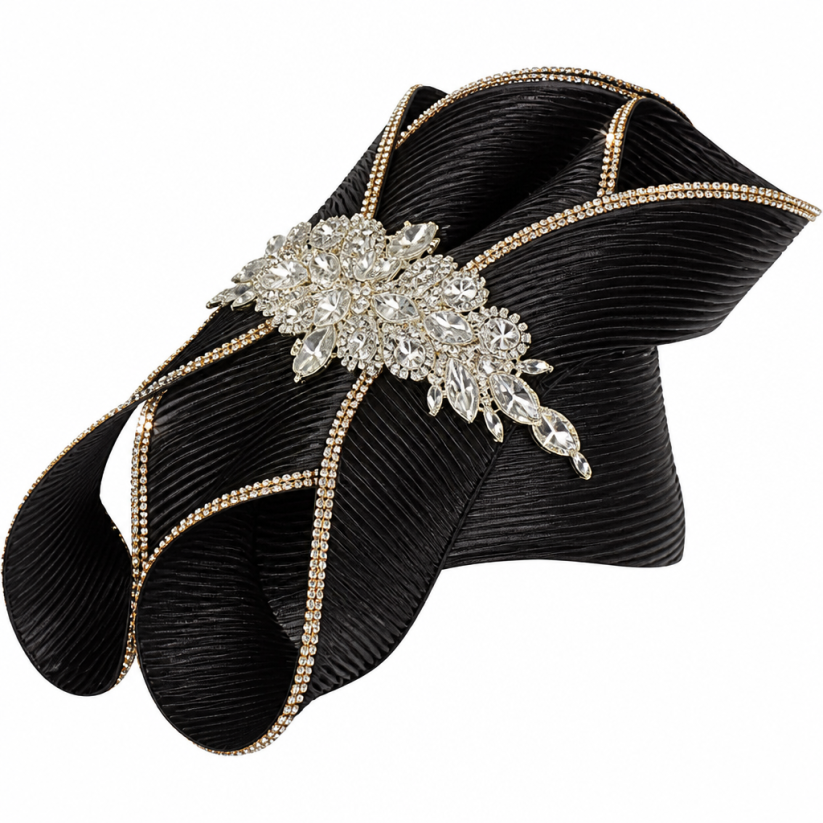 Donna Vinci 13471-BLK-H Church Hat