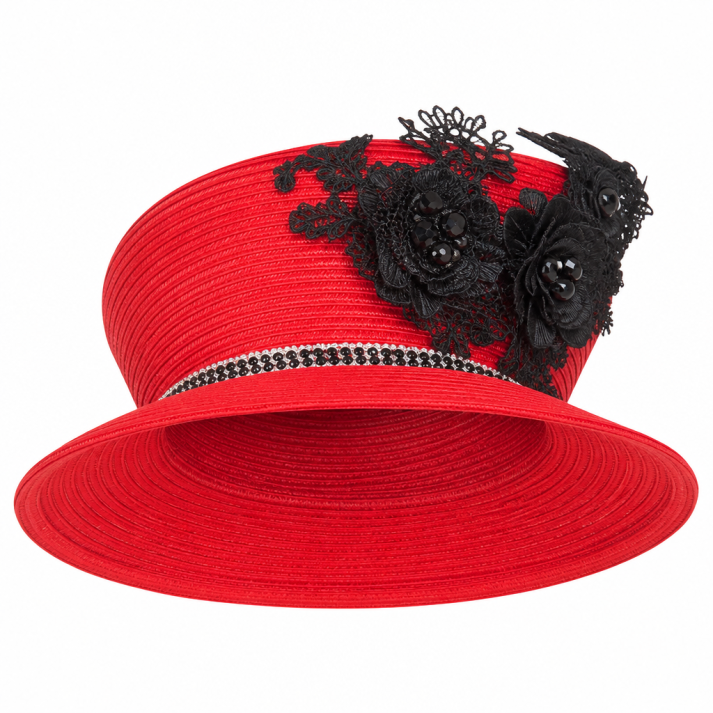 Giovanna DP2430-RED-H Church Hat