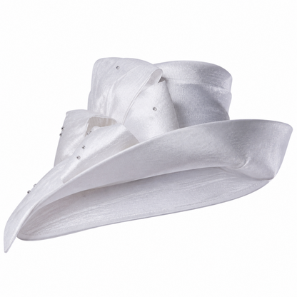 Giovanna 0946-WHT-H Church Hat