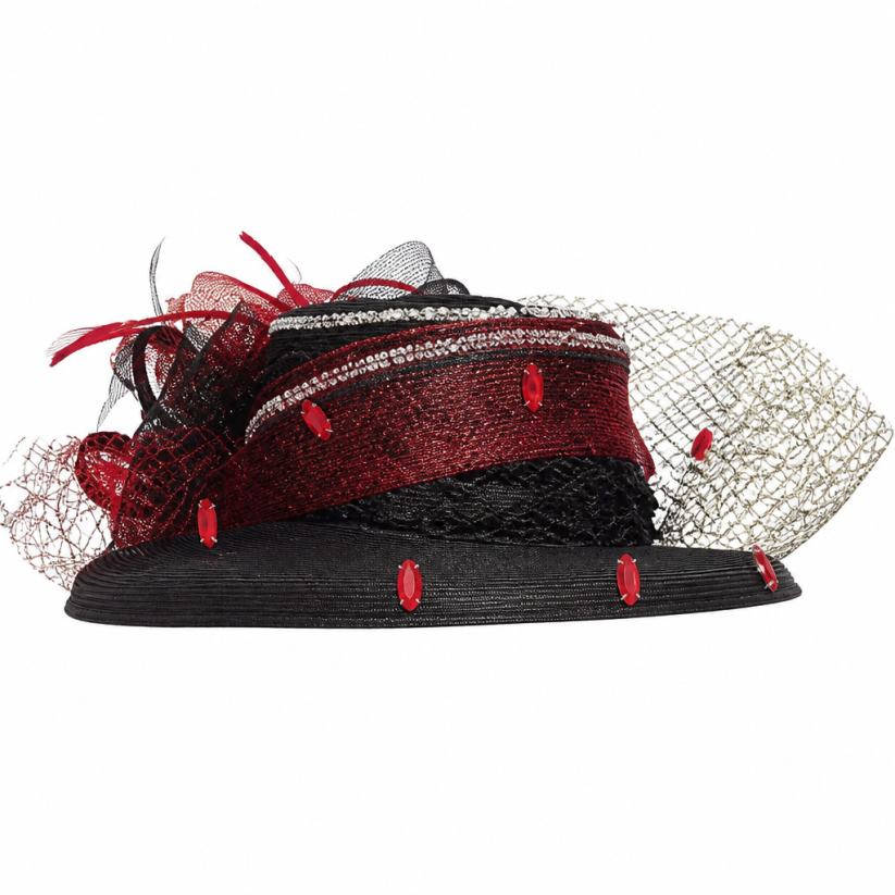 Elite Champagne Knit 5961-RED-IH Church Hat