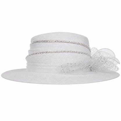 Elite Champagne 5960-WHT Church Hat