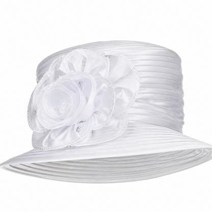 Giovanna D1540-WHT-H Church Hat