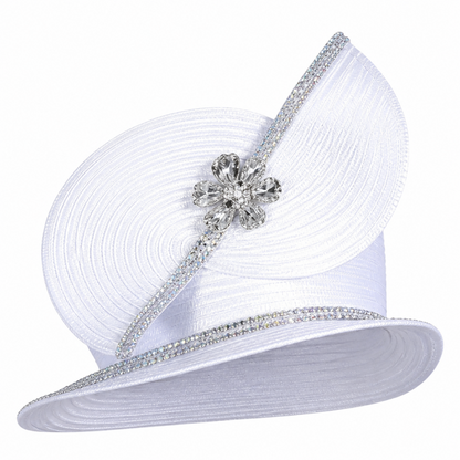 Giovanna D1674-WHT-H Church Hat