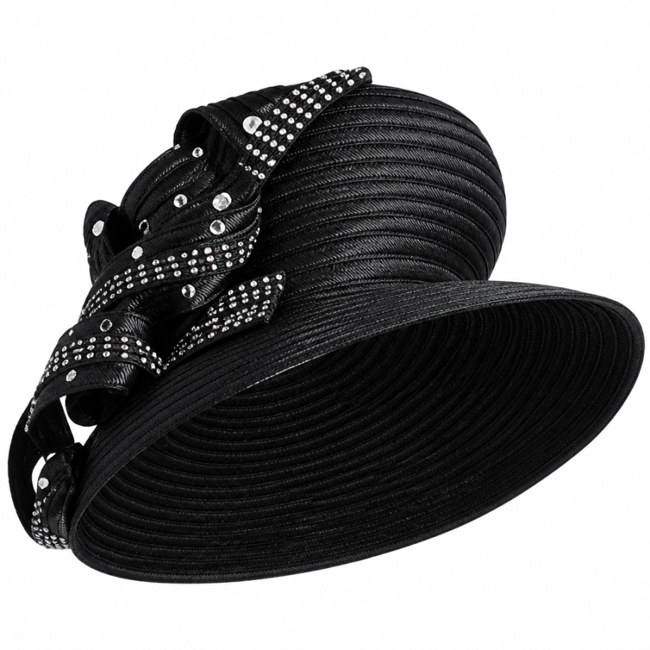 Lily And Taylor 4498-BLK-H Church Hat