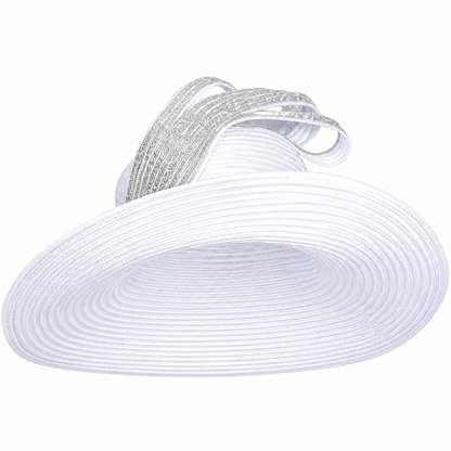 Giovanna 0958-WHT-H Church Hat