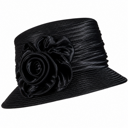 Giovanna S0743-BLK-H Ladies Church Hat