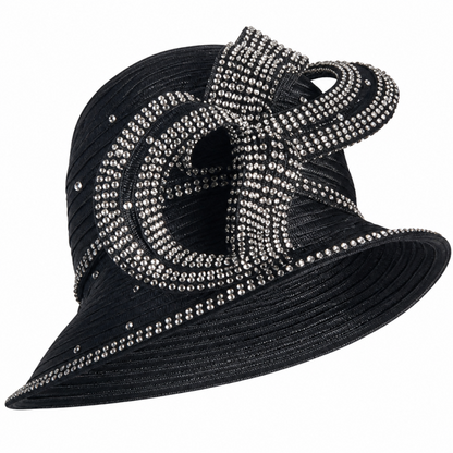 Lily And Taylor 4724-BLK-H Church Hat