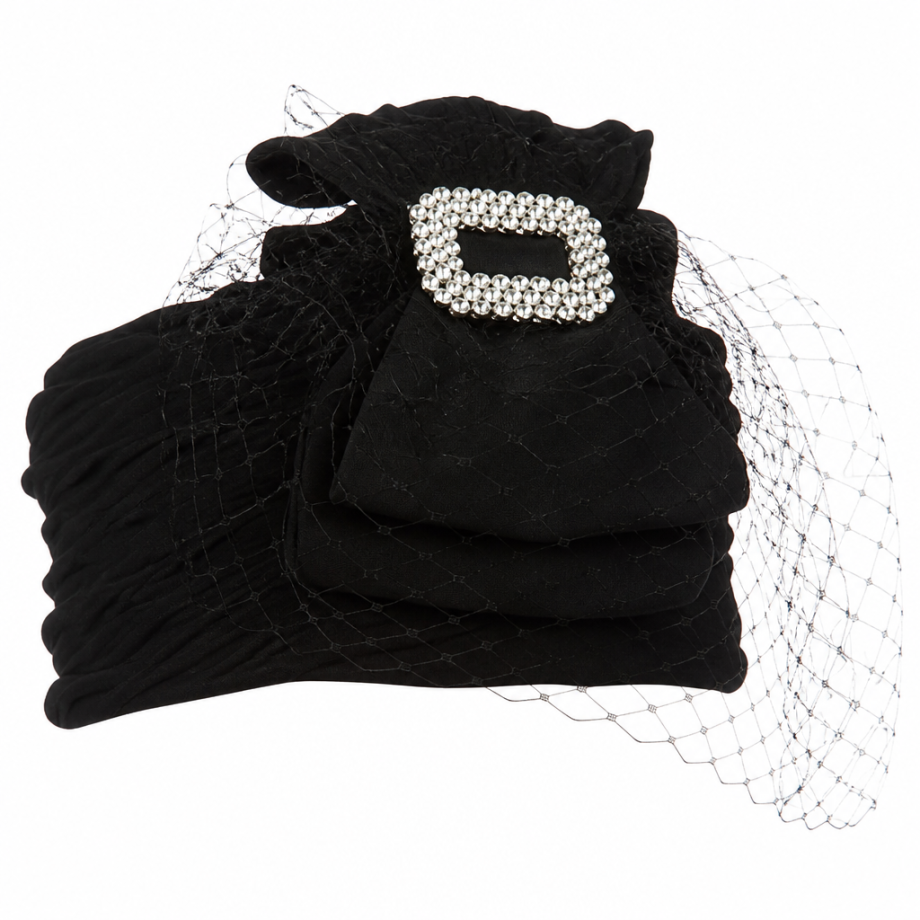 Giovanna 0707-BLK Church Hat