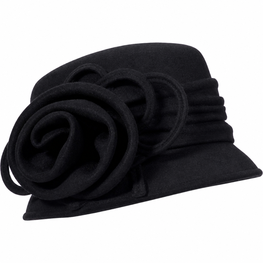 Giovanna 0902-BLK Church Hat