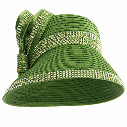 Lily and Taylor 4879-GRN Church Dress-Hat