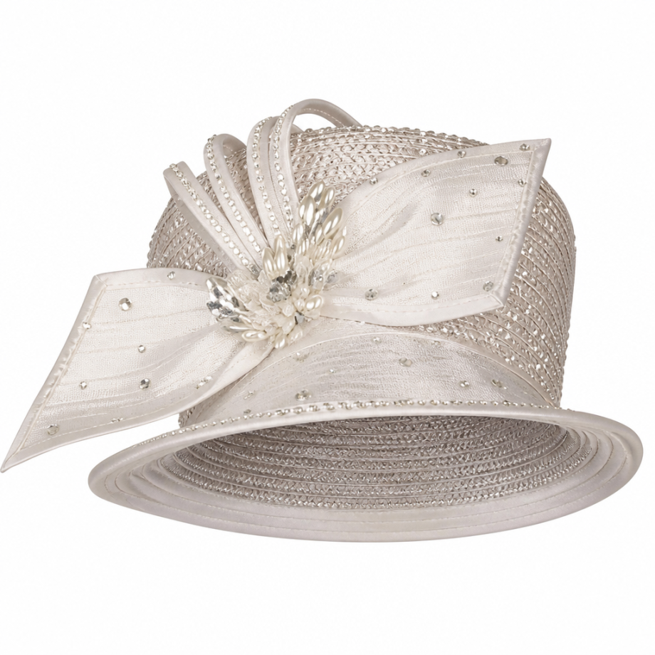 Lily And Taylor 4063-WH Church Hat