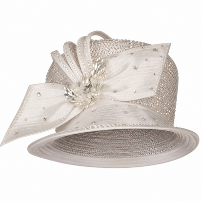 Lily And Taylor 4063-WH Church Hat