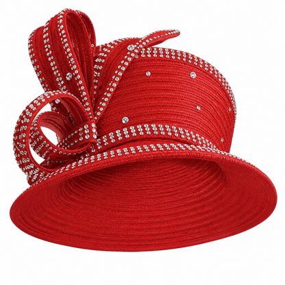 Lily And Taylor 2920-RED-H Church Hat