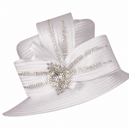 Lily And Taylor 3052-WH Church  Hat