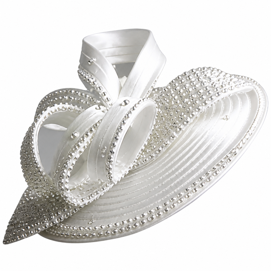 Lily And Taylor 3909-WHT Church Hat