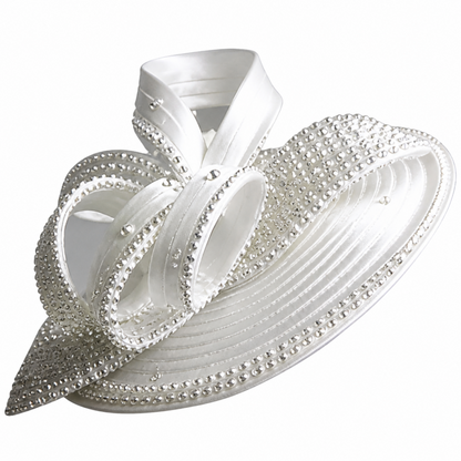 Lily And Taylor 3909-WHT Church Hat