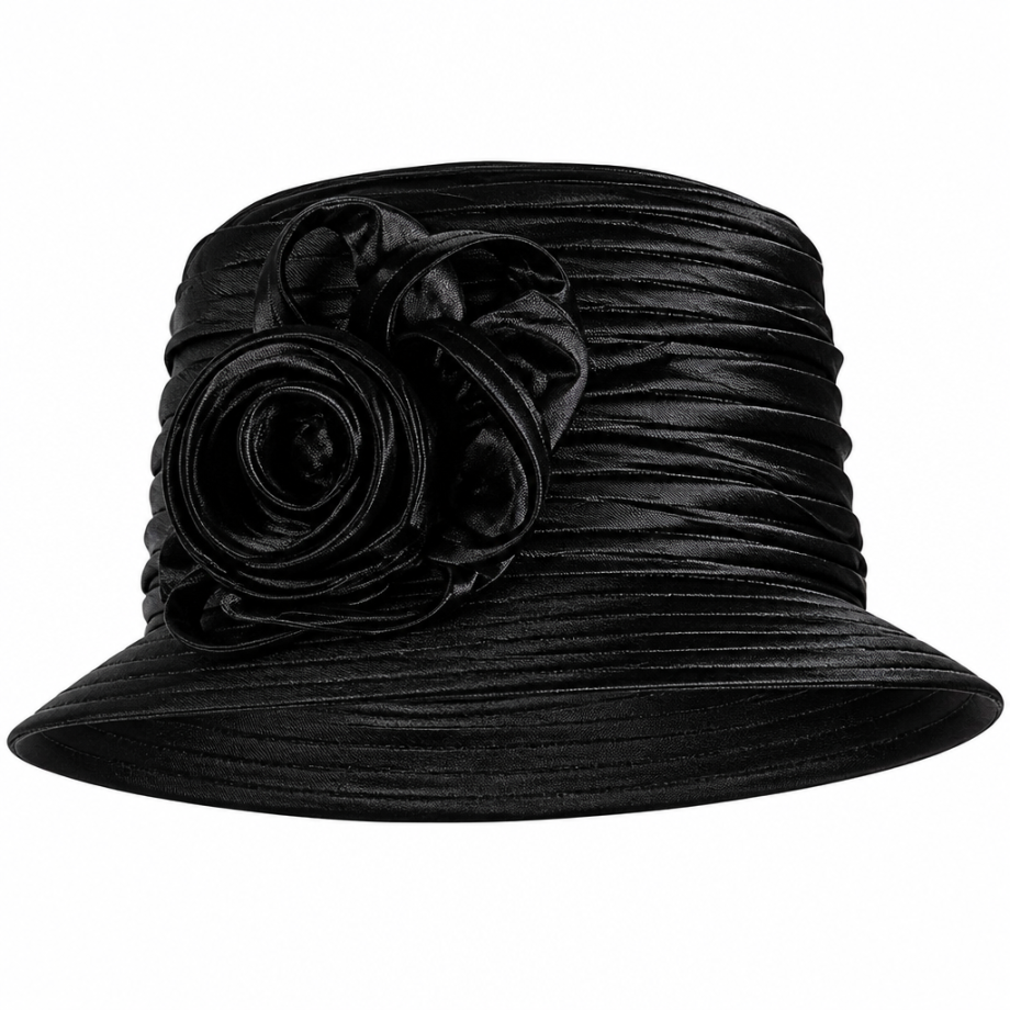 Giovanna S0753-BLK-H Ladies Church Pant Suit-Hat