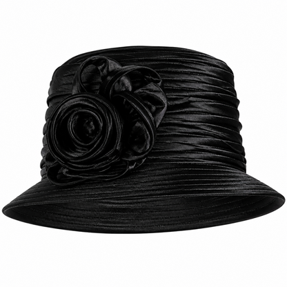 Giovanna S0753-BLK-H Ladies Church Pant Suit-Hat