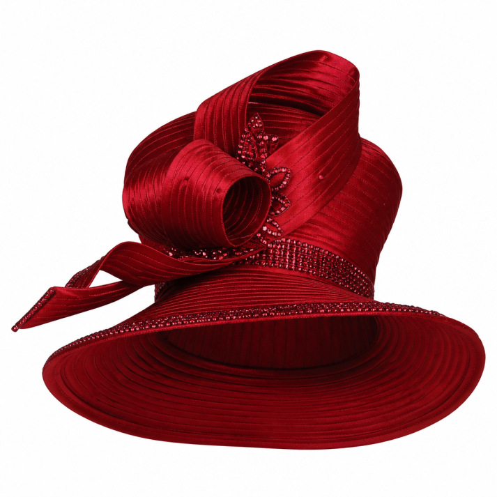 Elite Champagne 6261-RED-H Church Hat