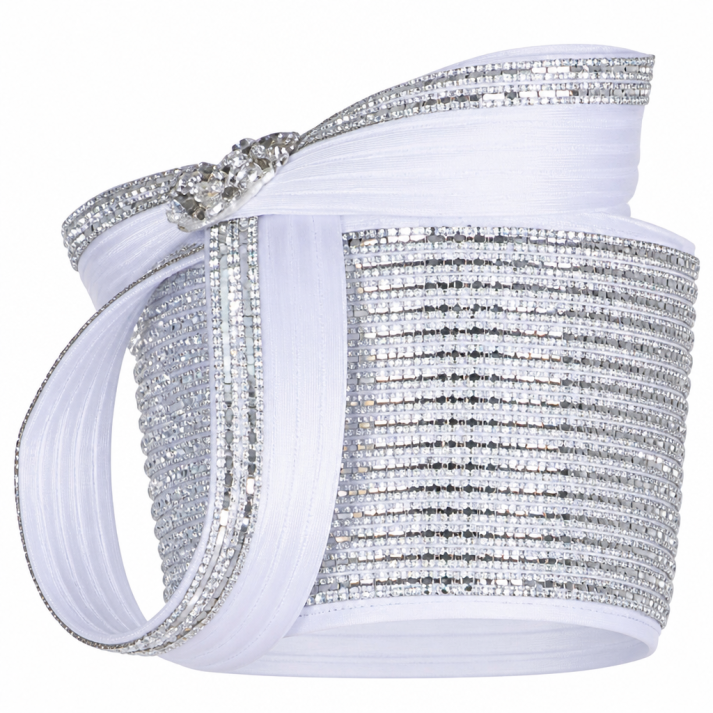 Elite Champagne 6459-WHT-H Church Hat