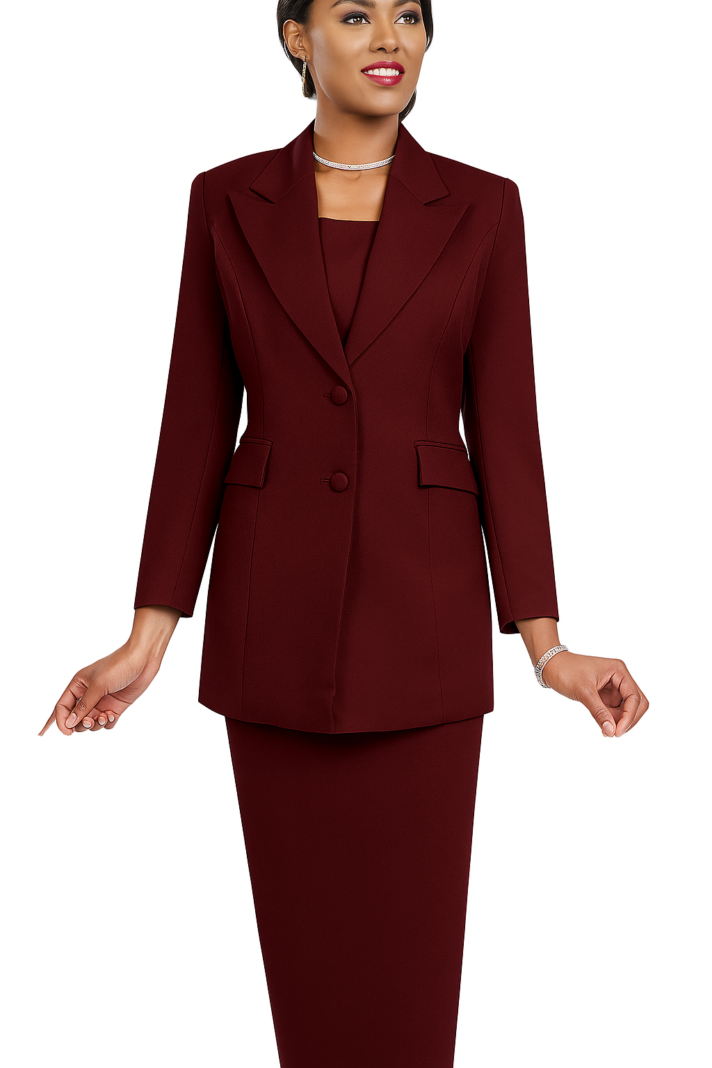 Ben Marc 2299-BUR Church Suit for Women