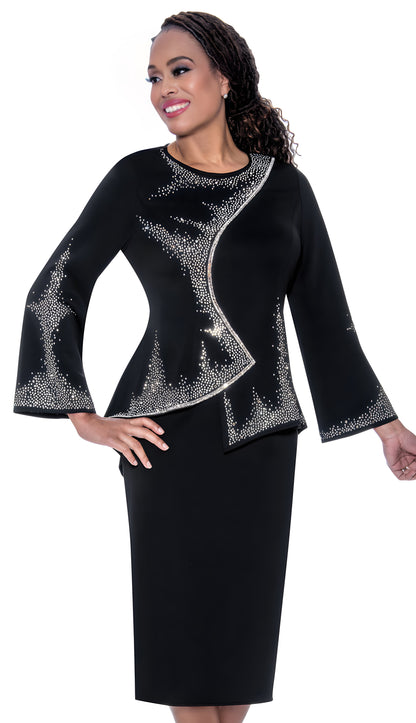 Stellar Looks SL600202-BLK-Designer Church Suit