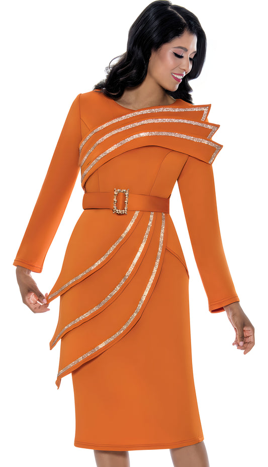 Stellar Looks SL600272-ORG-Designer Church Suit