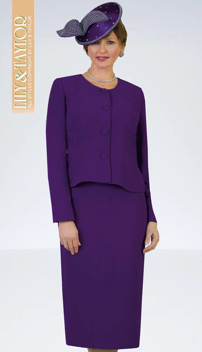 Lily And Taylor 2920-PUR Church Suit