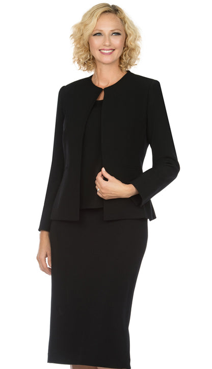 Giovanna S0721-BLK Church Suit