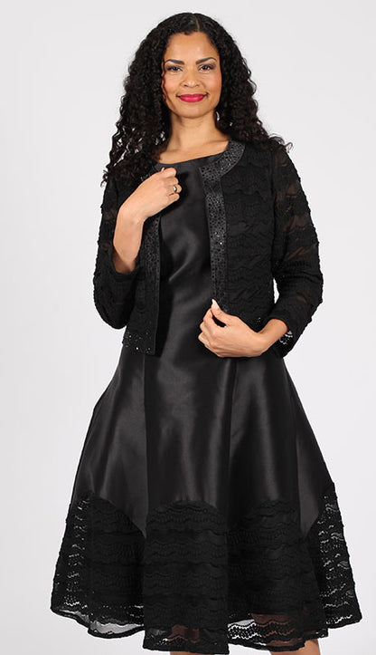 Diana Couture 8686-BLK Church Dress