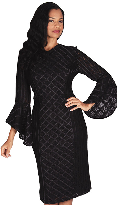 Diana Couture 8566-BLK Church Dress