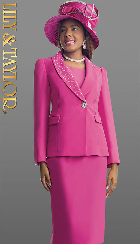 Lily And Taylor 4891-FU Church Suit-Hat