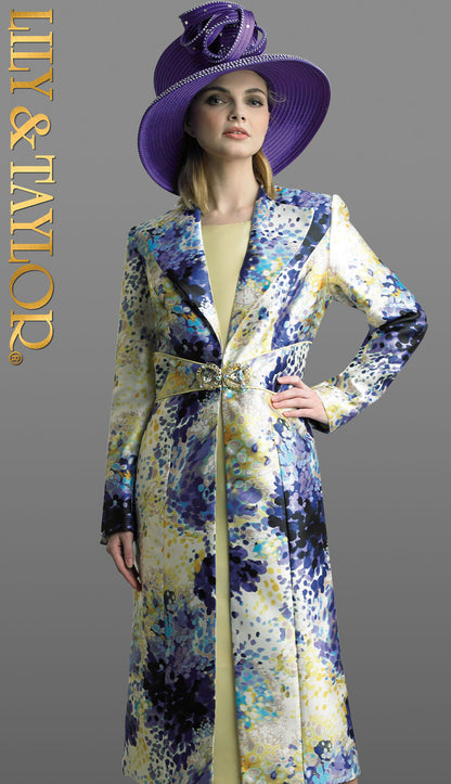 Lily and Taylor 4895-KIWI Jacket Dress-Hat