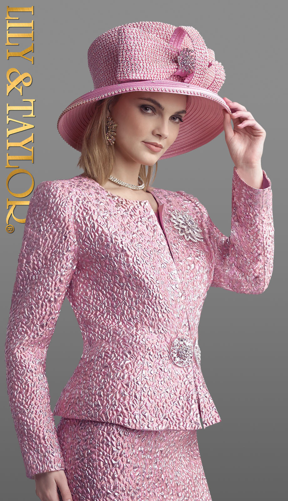 Lily And Taylor 4863-PINK Church Suit