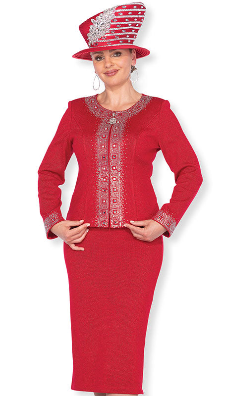 Elite Champagne 5953-RED Church Suit