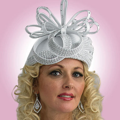 Lily And Taylor H277-WHT Church Hat