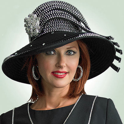 Lily And Taylor H278-BLK Church Hat