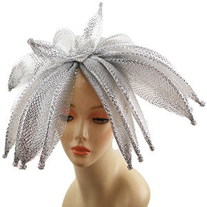 281HB-SIL Sunday Fascinator